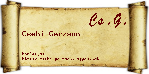 Csehi Gerzson névjegykártya