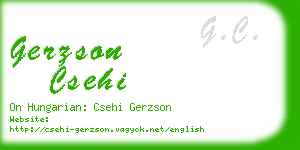gerzson csehi business card